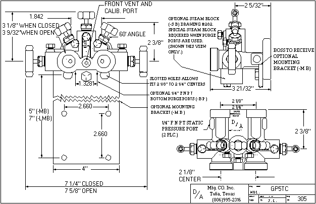 GP5TC Outline Drawing